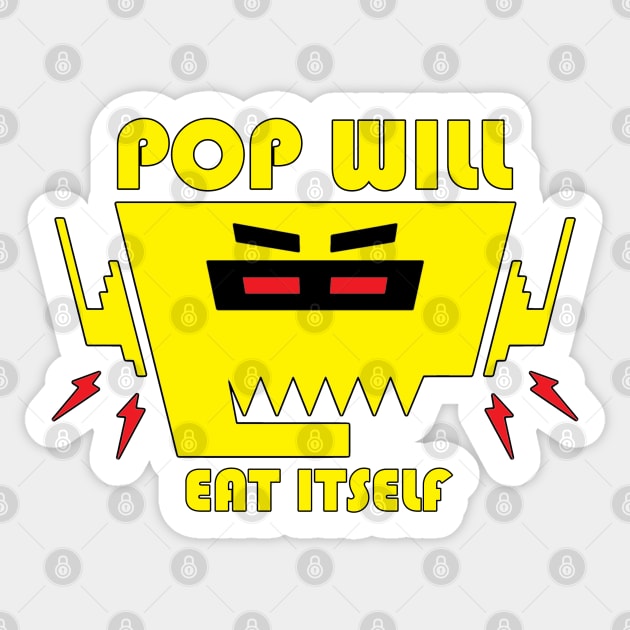 POP WILL EAT ITSELF - pwei P.W.E.I. Sticker by INLE Designs